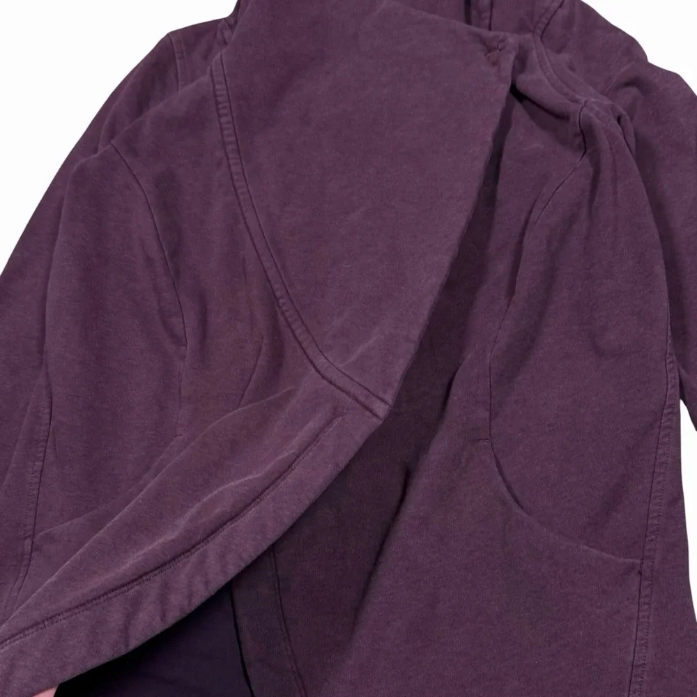 Lululemon That's A Wrap Cardigan Size 4 Heathered‎ Bordeaux Drama Snap